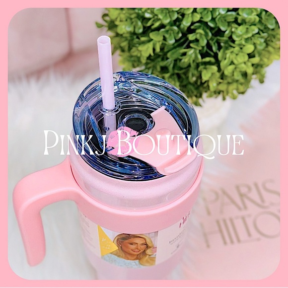 π{Paris Hilton} Beautiful Pink Shimmer Double Wall Stainless Steel Tumbler! - Picture 3 of 7